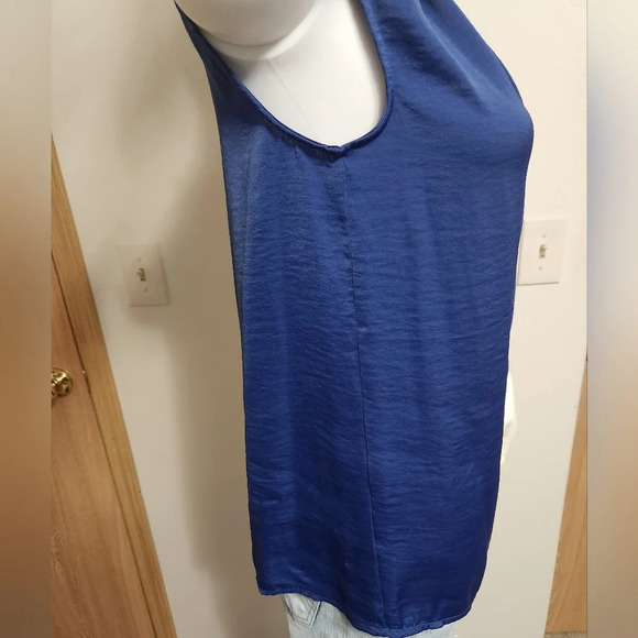 Merona‎ blue sleeveless blouse size small - Picture 6 of 10